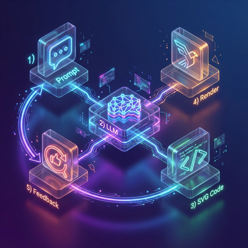 SVG and LLM workflow cycle