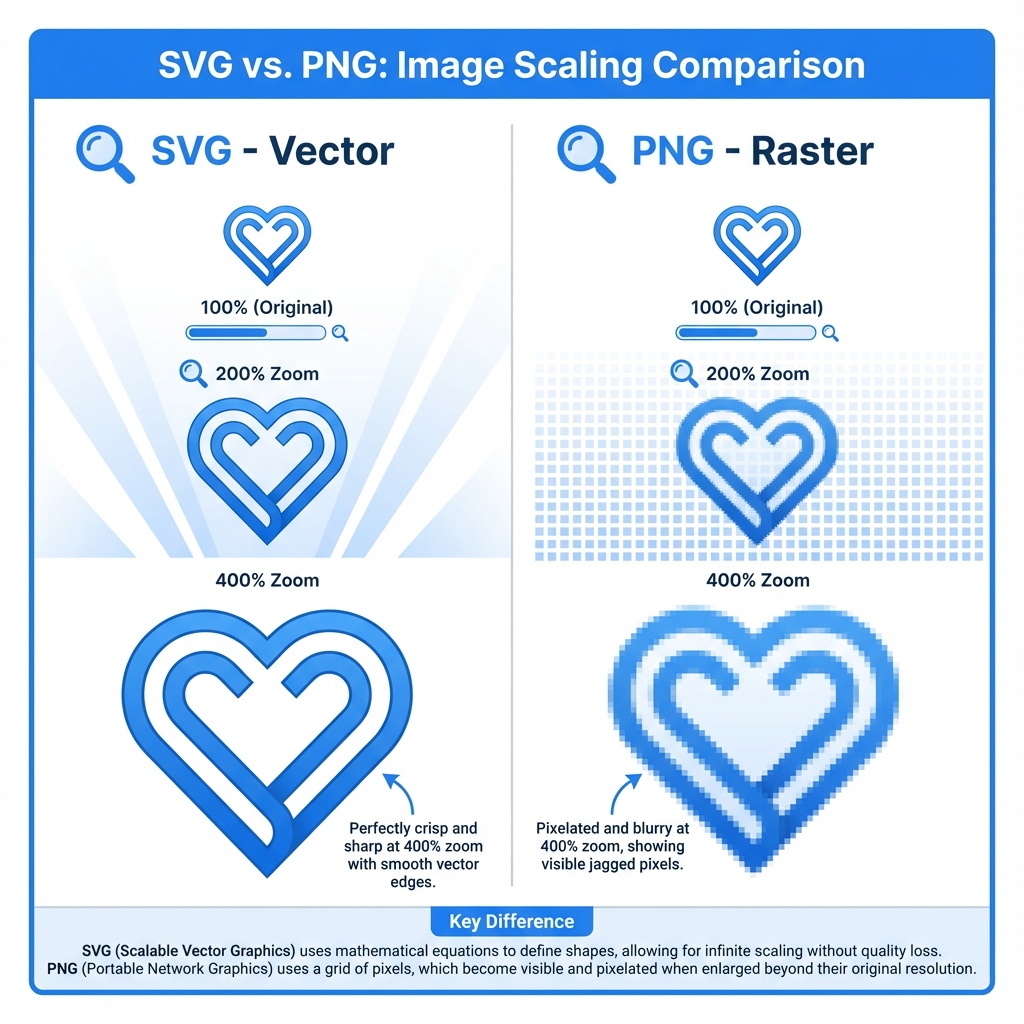 SVG vs PNG scaling comparison