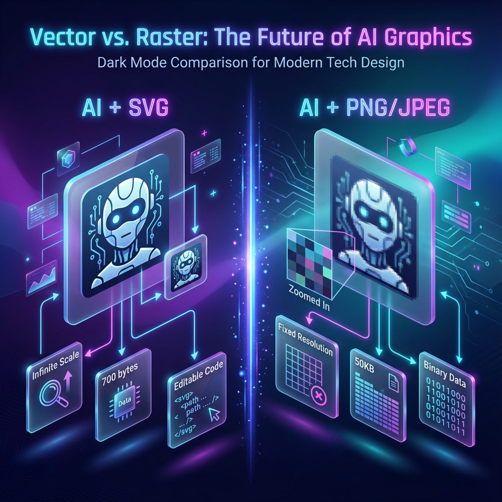 SVG vs Raster comparison for AI-generated graphics